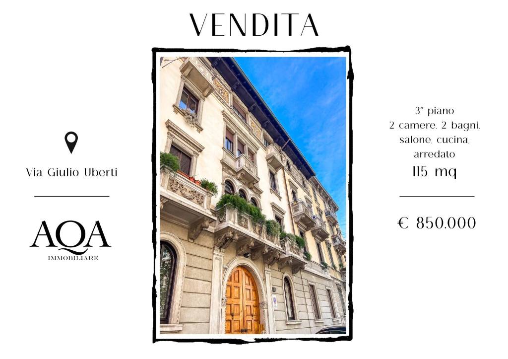 Appartamento in vendita a Milano via Giulio Uberti, 41