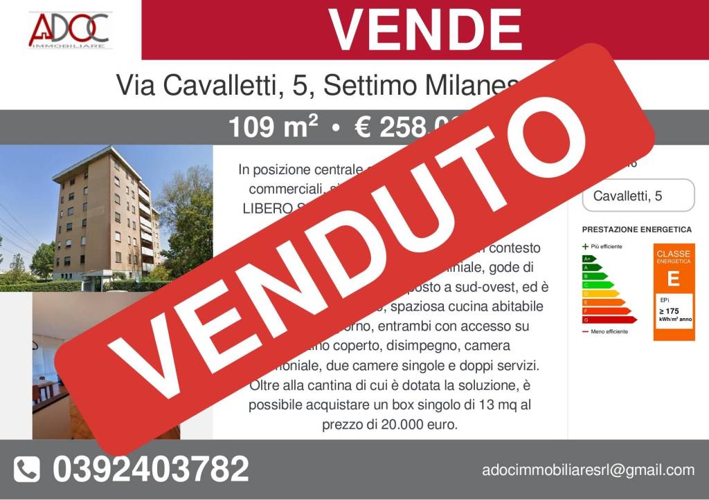 Appartamento in vendita a Settimo Milanese via Cavalletti, 5