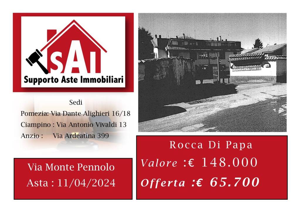 Appartamento all'asta a Rocca di Papa via Monte Pennolo, 58