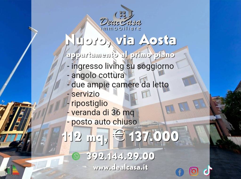 Appartamento in vendita a Nuoro via Aosta