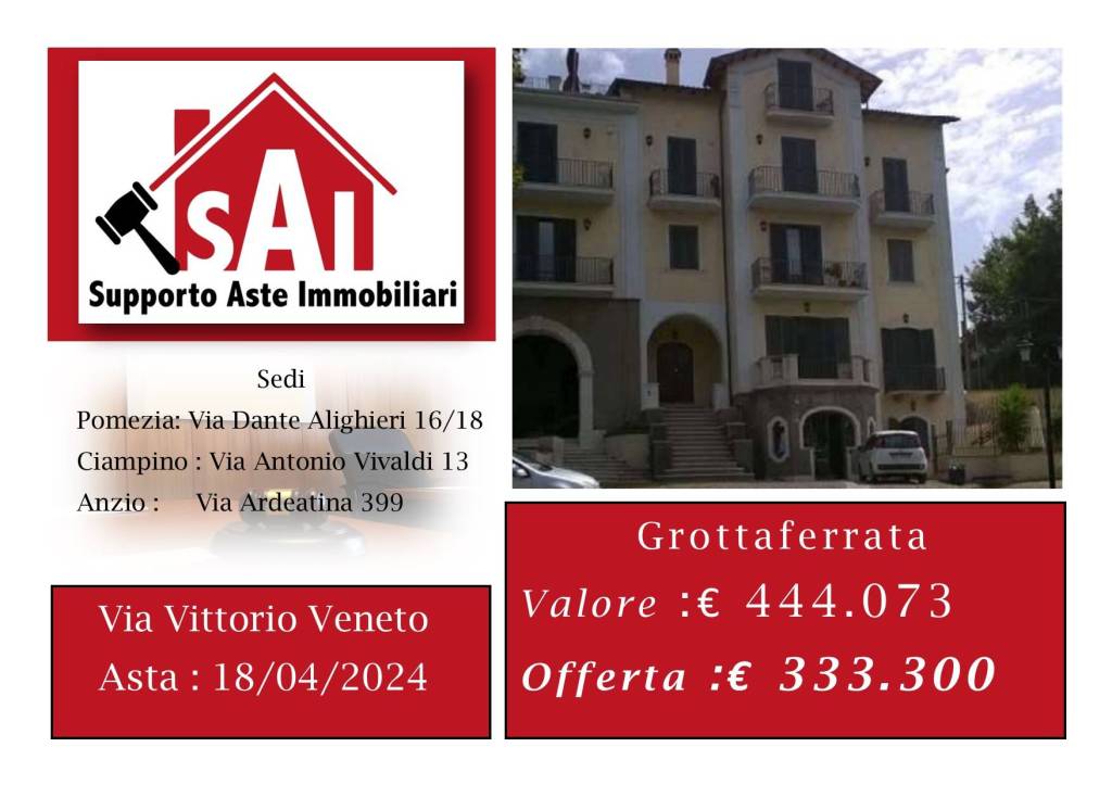 Appartamento all'asta a Grottaferrata viale Vittorio Veneto, 76