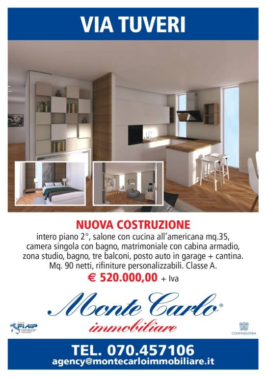 Appartamento in vendita a Cagliari via Giovanni Battista Tuveri