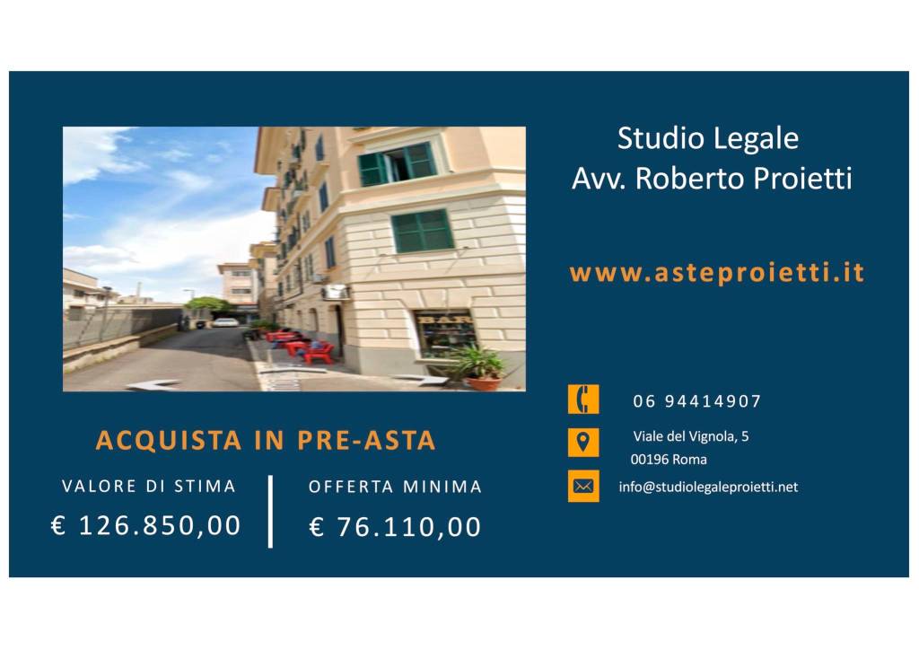 Appartamento all'asta a Roma via Luigi Ferdinando Marsigli, 42