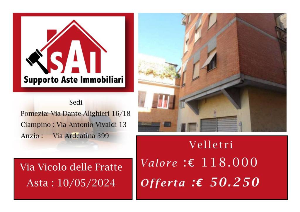 Appartamento all'asta a Velletri vico delle Fratte, 32