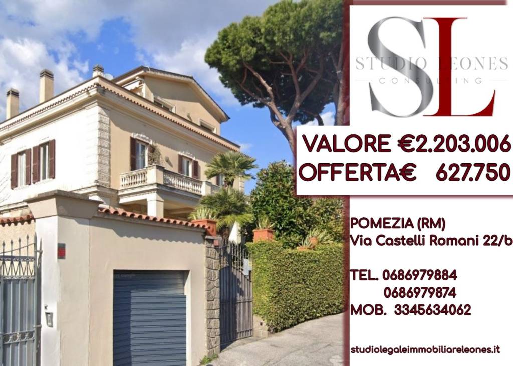 Villa all'asta a Marino corso Vittoria Colonna, 77