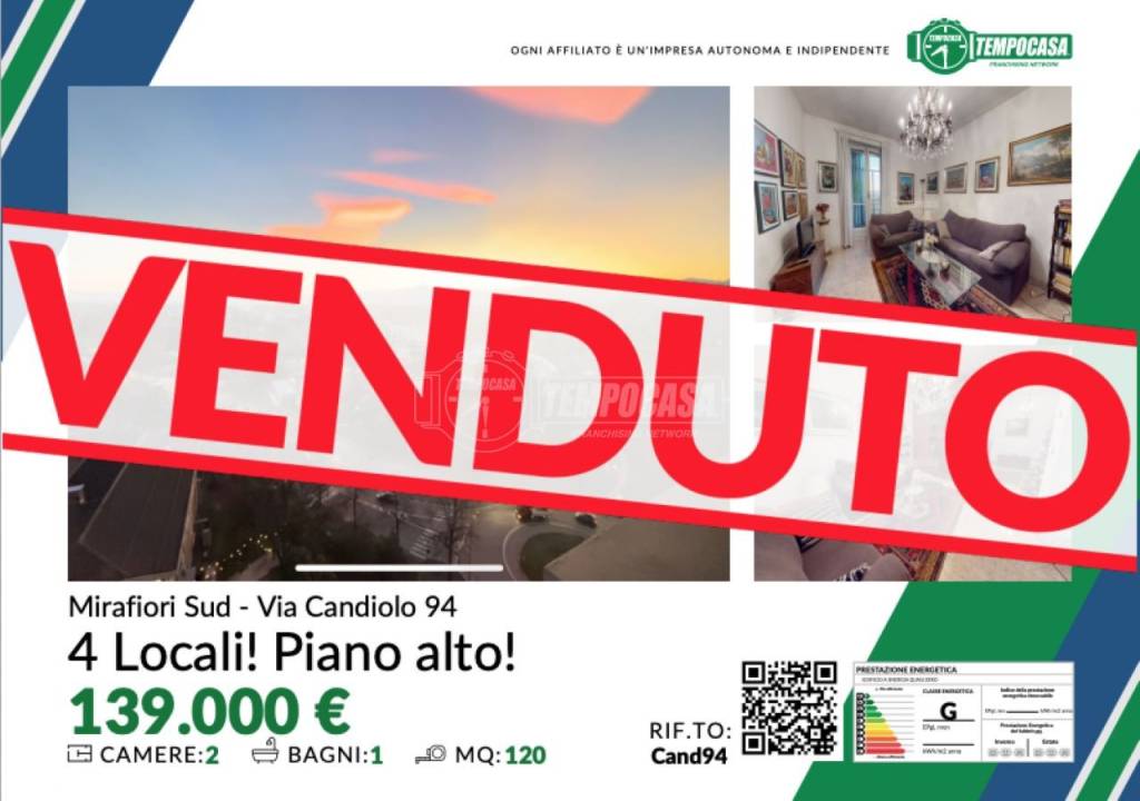 Appartamento in vendita a Torino via Candiolo 94