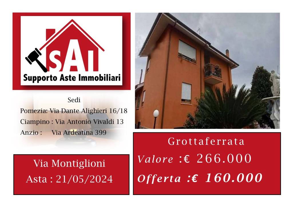 Appartamento all'asta a Grottaferrata via Montiglioni, 40