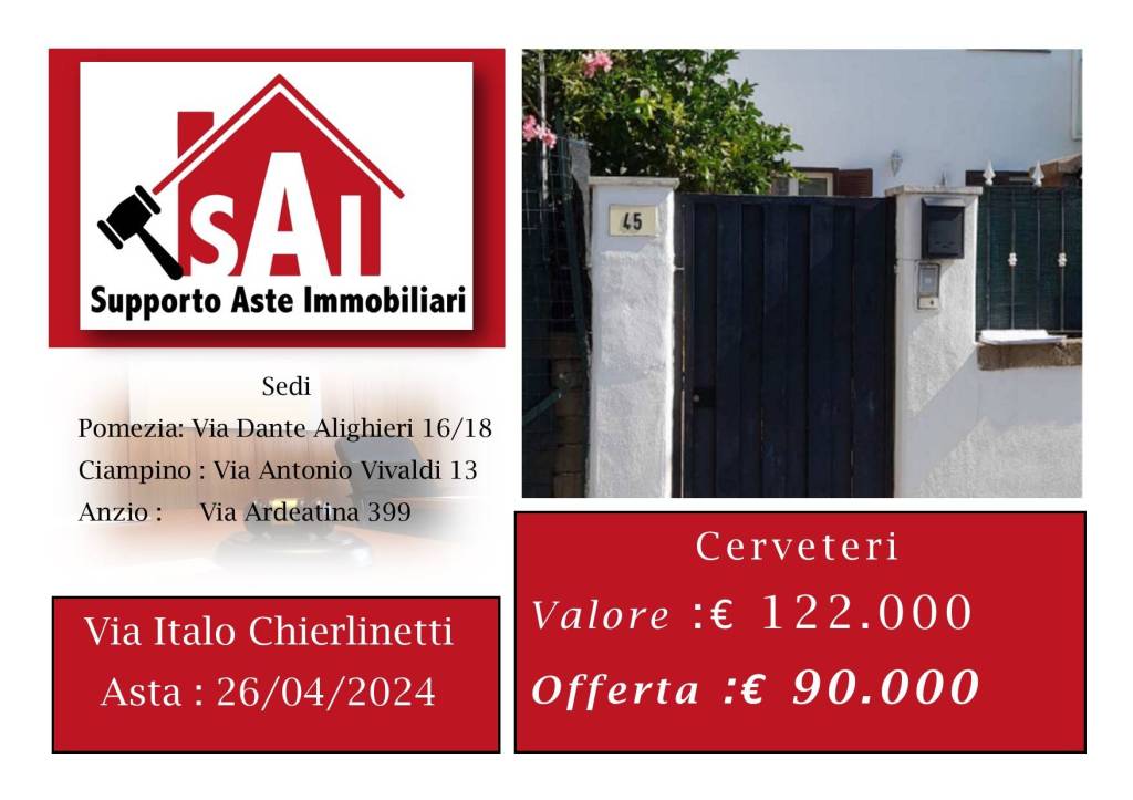 Appartamento all'asta a Cerveteri via Italo Chirieletti, 45