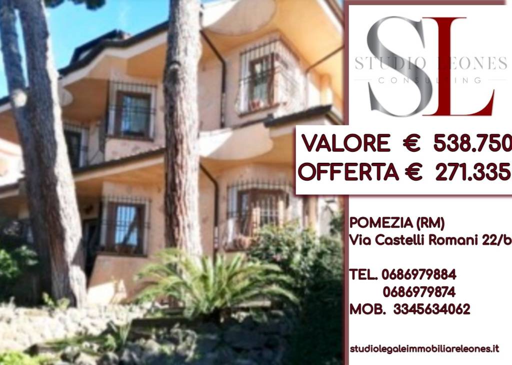 Villa Bifamiliare all'asta a Grottaferrata via Alfredo Cassani, 33