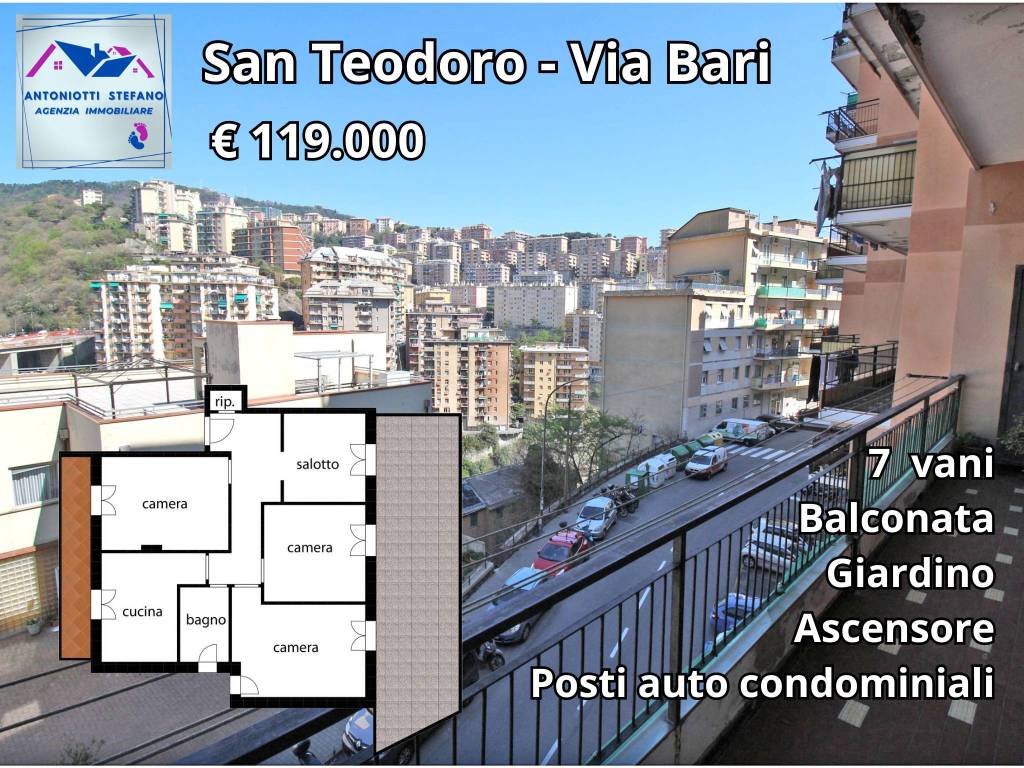 Appartamento in vendita a Genova via Bari, 40