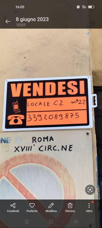 Negozio in in vendita da privato a Roma via dell'Argilla, 10