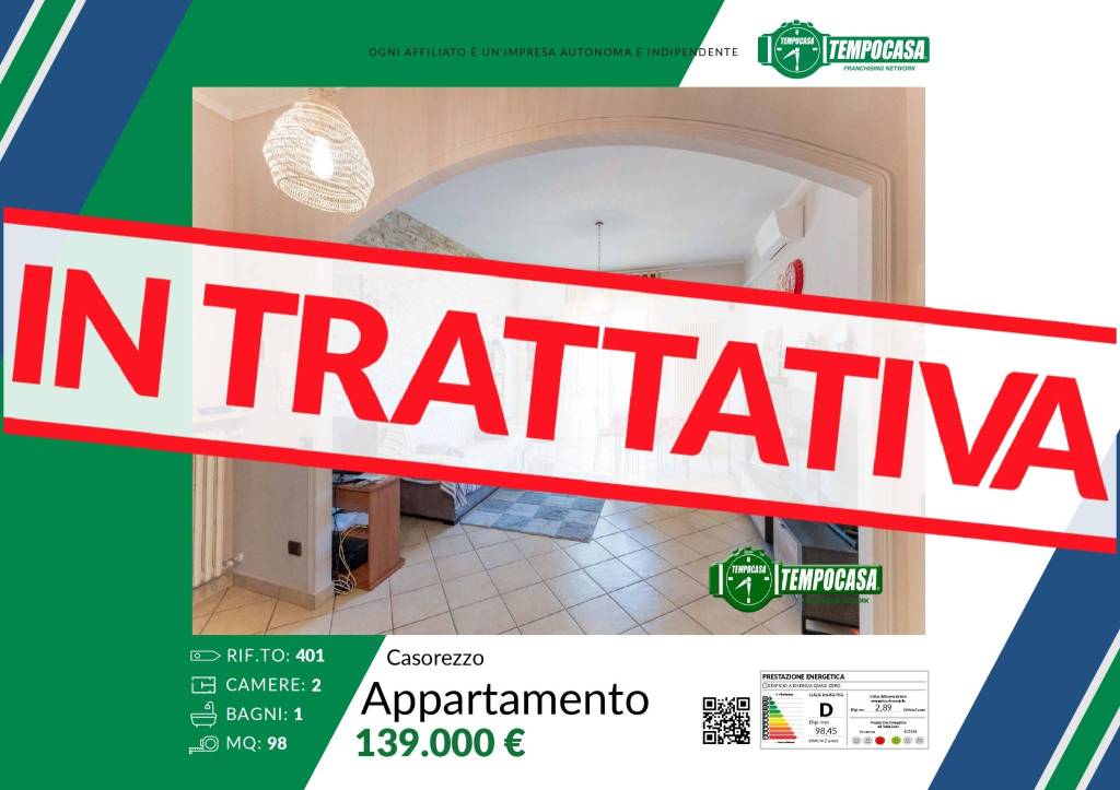 Appartamento in vendita a Casorezzo via Vittorio Bottego, 19