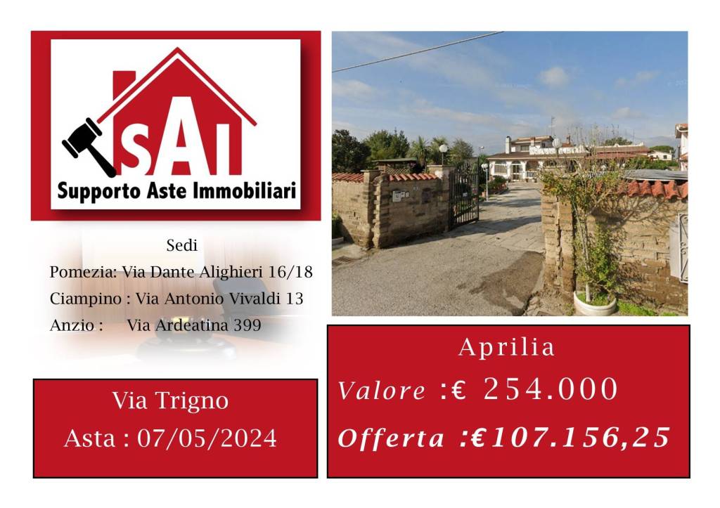 Villa Bifamiliare all'asta ad Aprilia via Trigno, 24