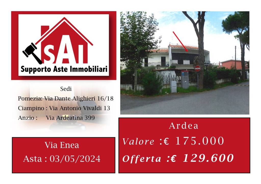 Villa a Schiera all'asta ad Ardea viale Enea, 40