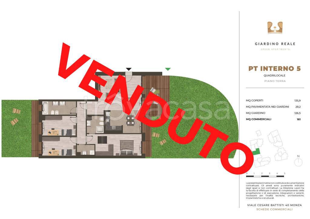 Appartamento in vendita a Monza viale Cesare Battisti, 40