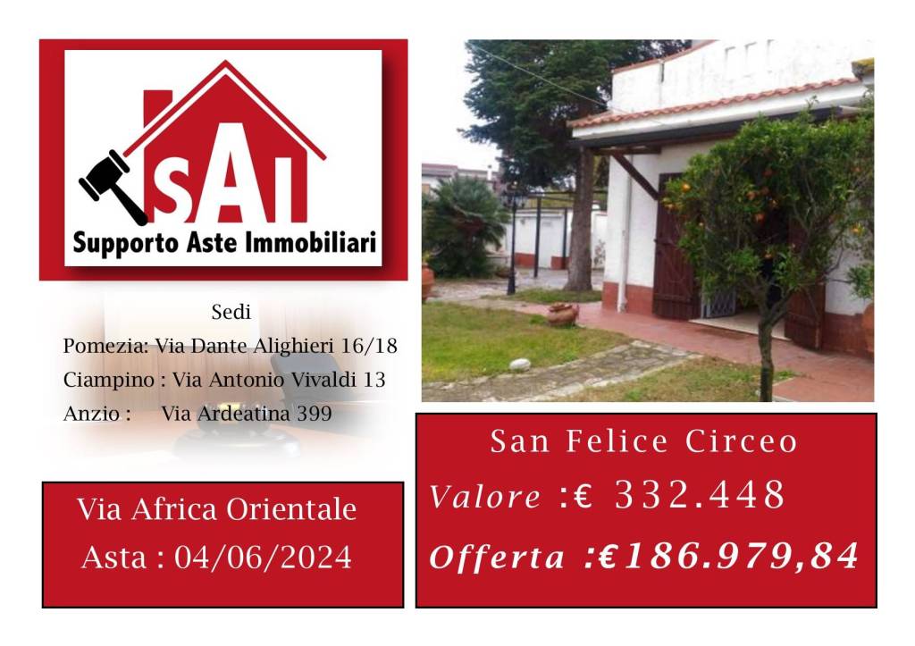 Appartamento all'asta a San Felice Circeo via Africa Orientale