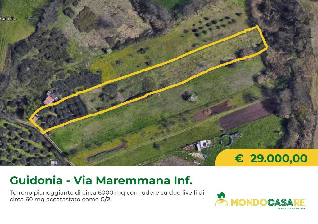 Terreno Agricolo in vendita a Guidonia Montecelio via Maremmana Inferiore, 412