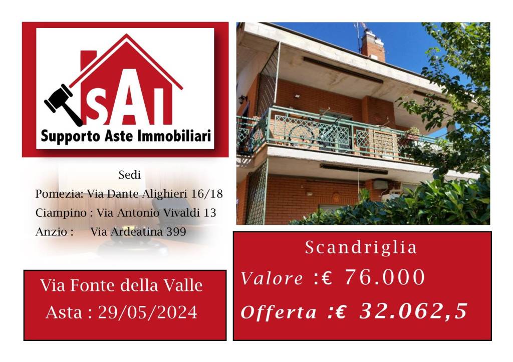 Appartamento all'asta a Scandriglia via Fonte della Valle