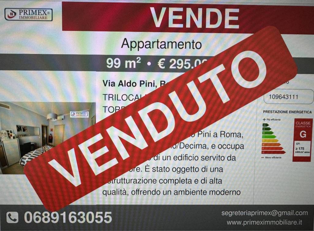Appartamento in vendita a Roma via Aldo Pini