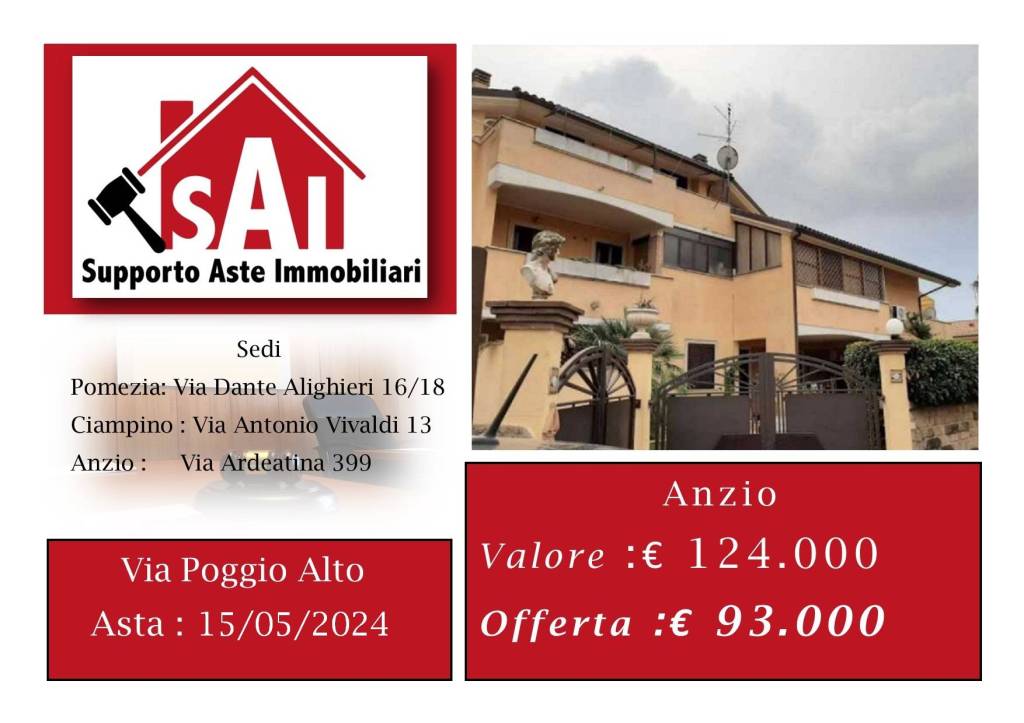 Appartamento all'asta ad Anzio viale del Poggio Alto, 150