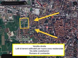 Terreno residenziale in vendita a romano di lombardia via delle costellazioni, 47