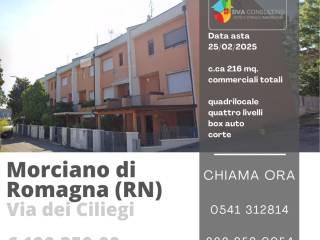 Villa a schiera all'asta a morciano di romagna via dei ciliegi, 39