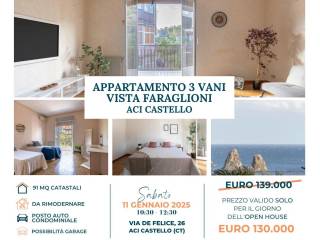 Appartamento in vendita ad aci castello via giuseppe de felice, 26