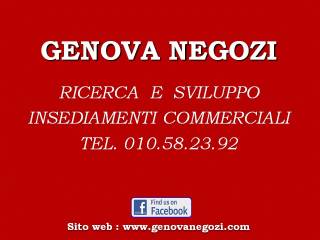 Negozio in affitto a genova via ceccardo roccatagliata ceccardi