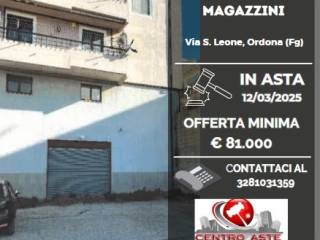 Magazzino all'asta a ordona via s. leone, ordona fg, italia