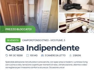 Casa indipendente in vendita a camporotondo etneo vico fiume