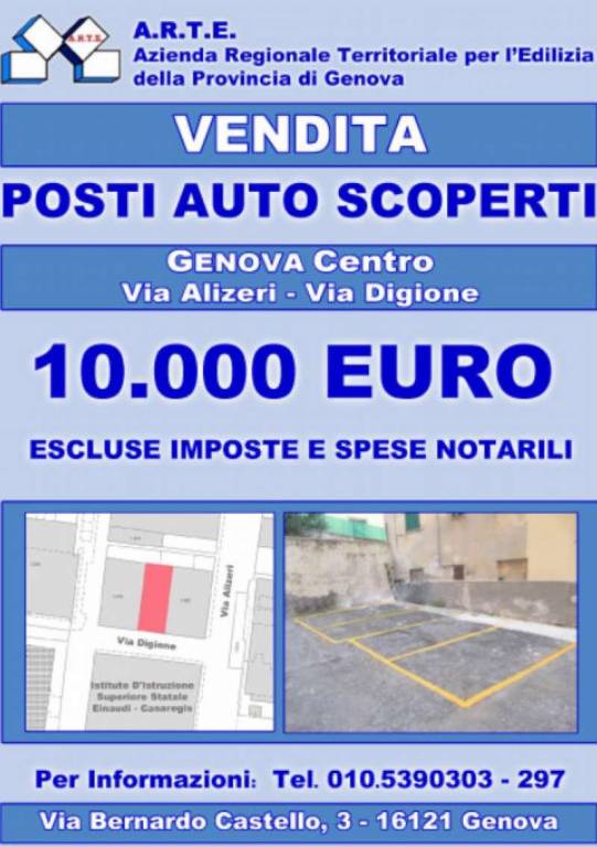 Posto Auto in vendita a Genova via alizeri