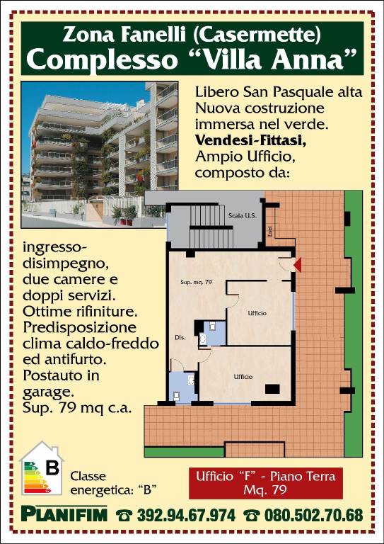 Ufficio in affitto a Bari stradella San Pasquale