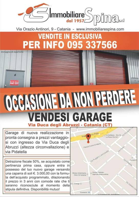Posto Auto in vendita a Catania via Duca degli Abruzzi, 192 b